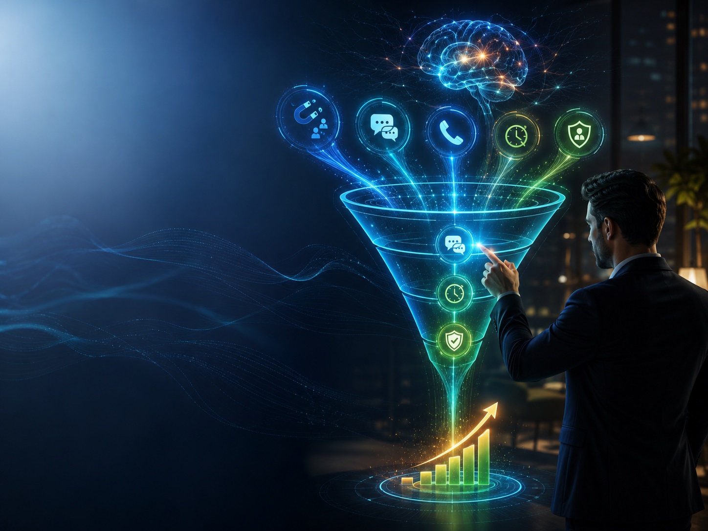 Sistema visual del ciclo de conversión comercial